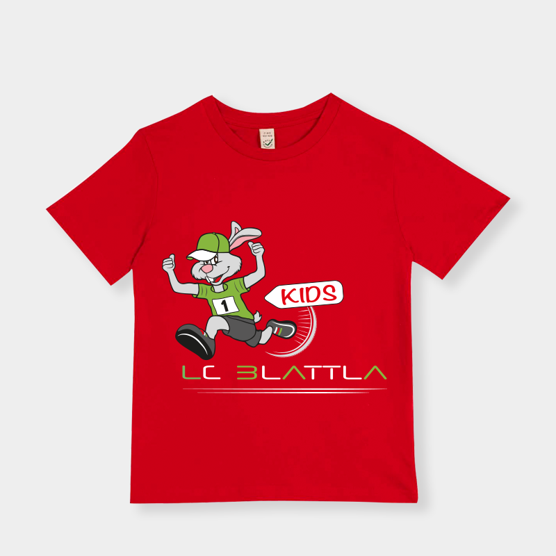 VP17 Portfolio LC-Blattla Kids T-Shirts Rotes Kinder T-Shirt mit dem LC Blatta Kids Logo