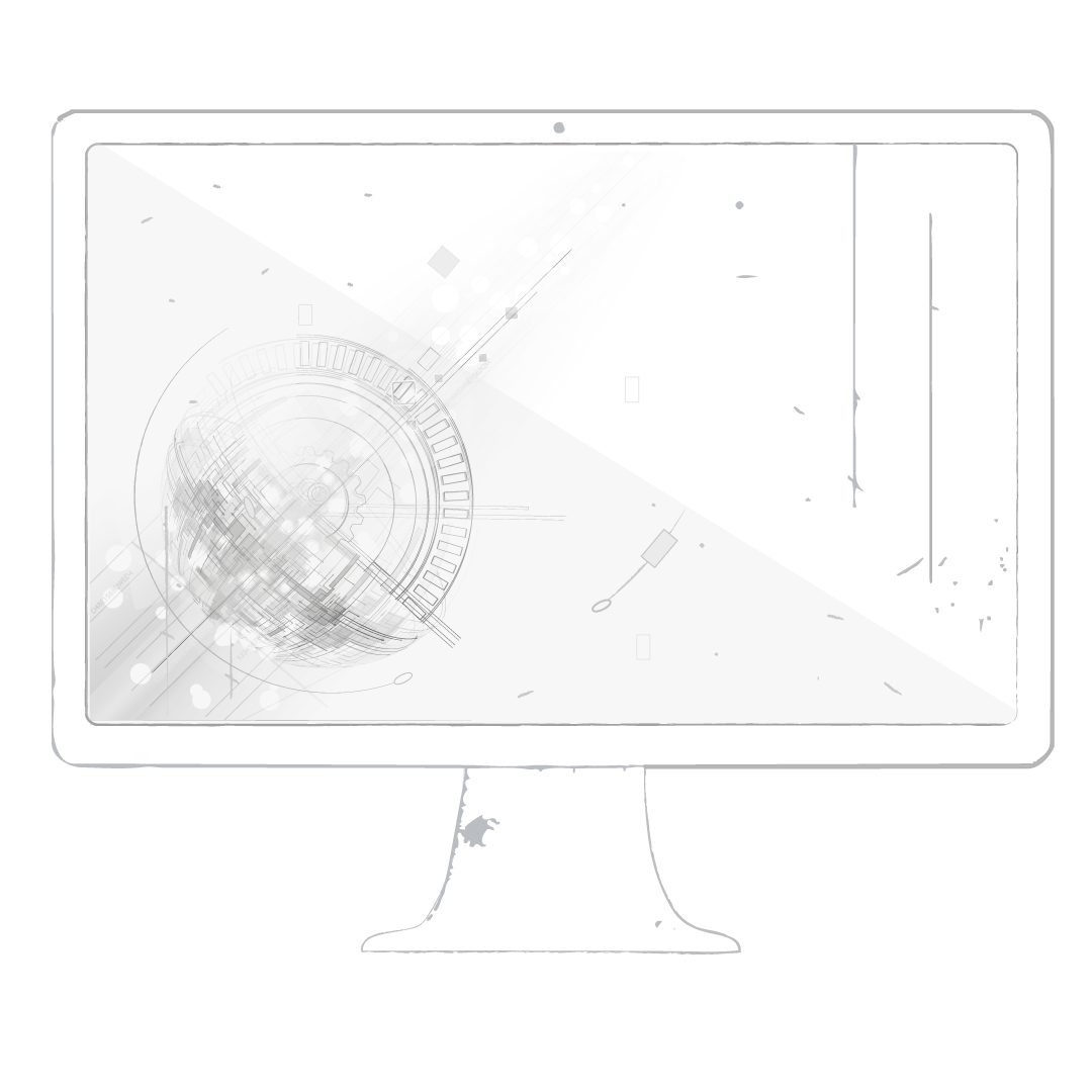 Abstrakte Illustration eines Monitors in warmen Grautönen