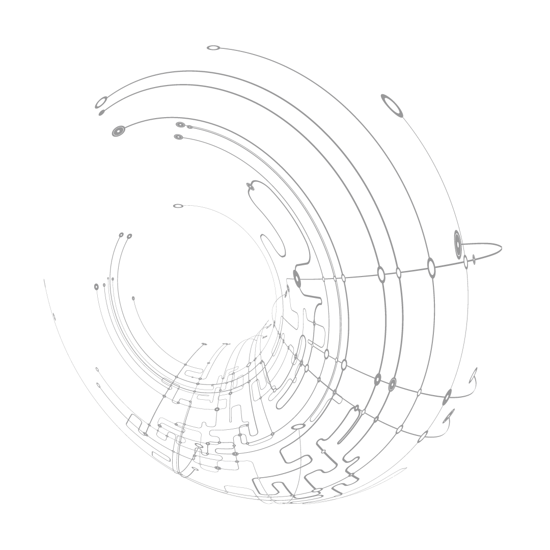 Abstrakte Vektorgrafik die das Ineinandergreifen einzelner Elemente als ein großes Ganzes vereint.